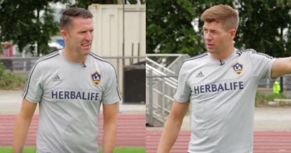 คลิปลิเวอร์พูล Robbie Keane & Steven Gerrard shooting challenge