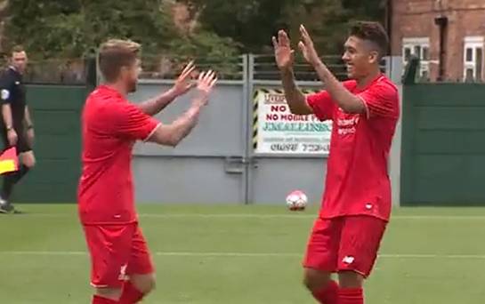 คลิปลิเวอร์พูล Roberto Firmino hat-trick in friendly win v TNS