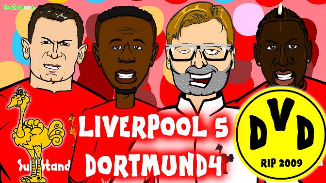คลิปลิเวอร์พูล Liverpool vs Borussia Dortmund 4-3 Goals Highlights COMICS