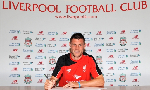 First shots of Milner at LFC First shots of Milner at LFC