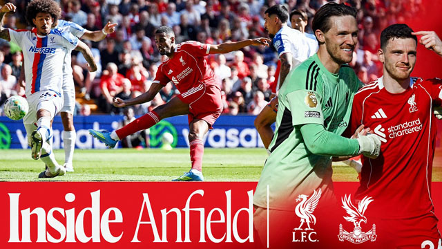 คลิป! อินไซด์แอนฟิลด์ บรรยากาศหงส์เปิดรังอัดพาเลซไป 3-1