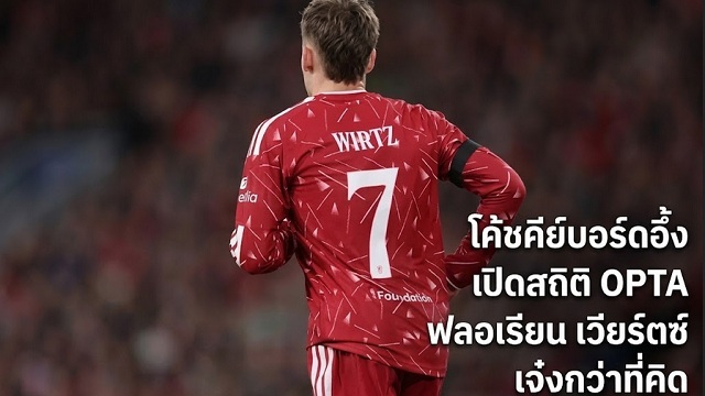 เปิดสถิติ OPTA ฟลอเรียน เวียร์ตซ์เจ๋งกว่าที่คิด