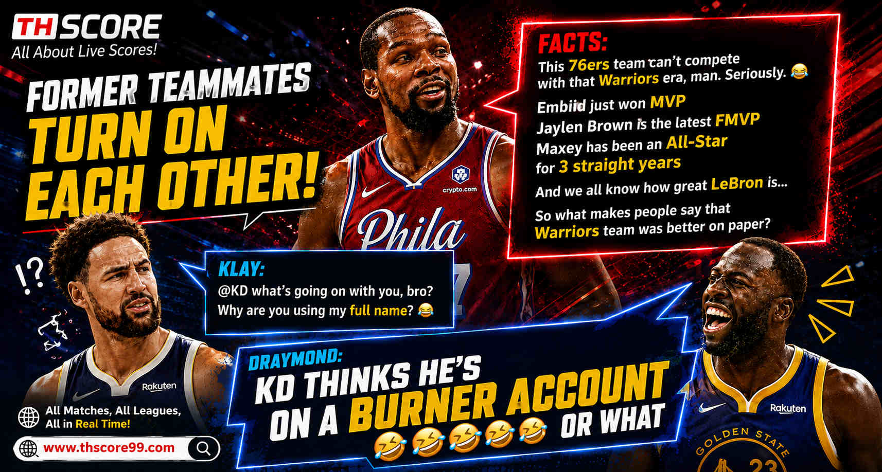 เว็บบอร์ดลิเวอร์พูล : Draymond Mocks KD: Thought You Were On A Burner Account ????